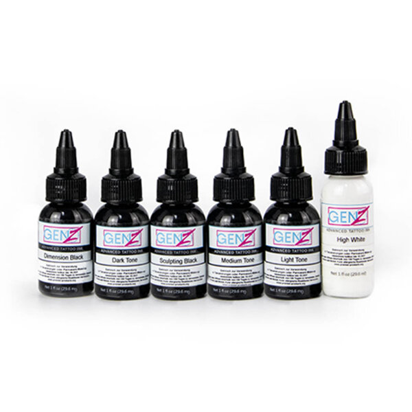 INTENZE INK - GEN-Z - Tattoo Ink - Bob Tyrrell Set - 6 shades 29,6 ml