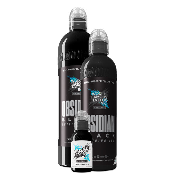 World Famous Limitless - Tattoo Ink - Obsidian Black Outlining