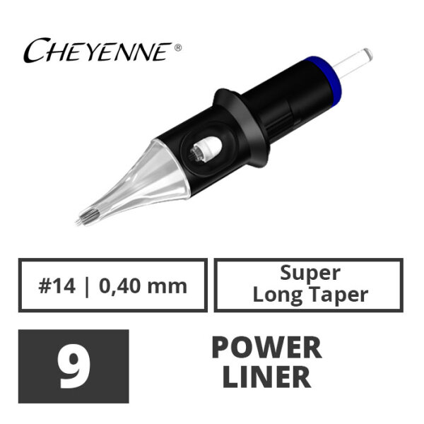 CHEYENNE - Capillary Cartridges - 9 Power Liner 0,40 TX SLT - 20 pcs.