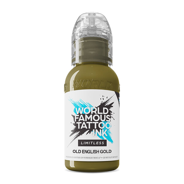 World Famous Limitless - Tattoo Ink -  Old English Gold 30 ml