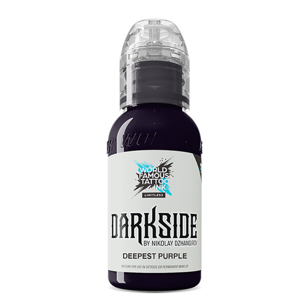 World Famous Limitless - Tattoo Ink -  Darkside by Nikolay Dzhangirov - Deepest Purple 30 ml