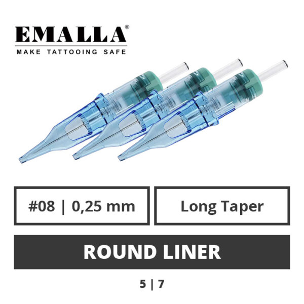 EMALLA - Tattoo Needle Modules - Eliot Pro - Round Liner 0,25 mm LT - 20 pcs.