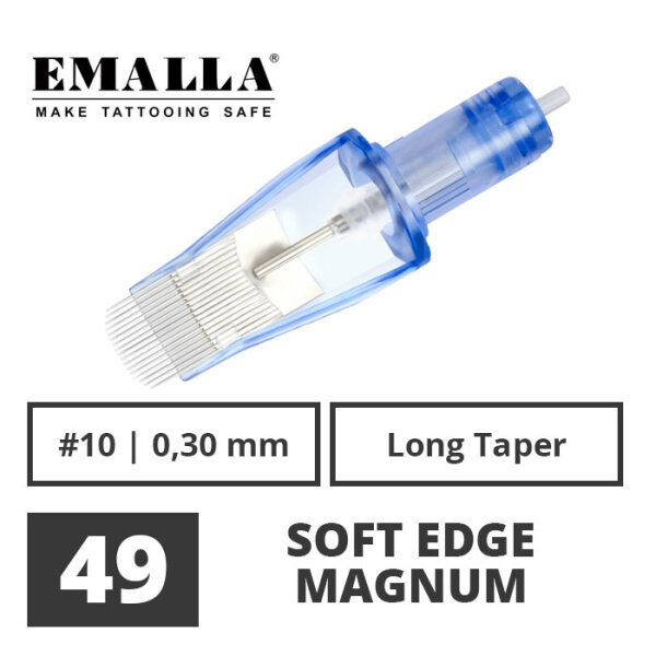 EMALLA - Tattoo Needle Modules - Eliot XXL - 49 Soft Edge Magnum 0,30 mm LT - 10 Stk.