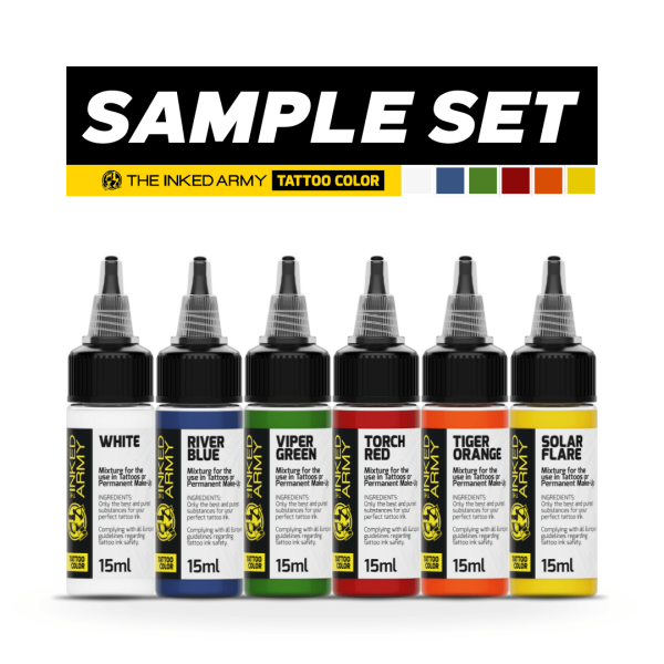 THE INKED ARMY - Tattoo Color - Sample Set - 6 x 15 ml
