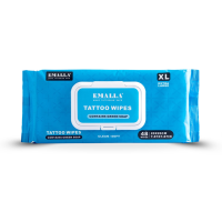 EMALLA - Tattoo Wipes Green Soap - XL 20 cm x 20 cm - 48...