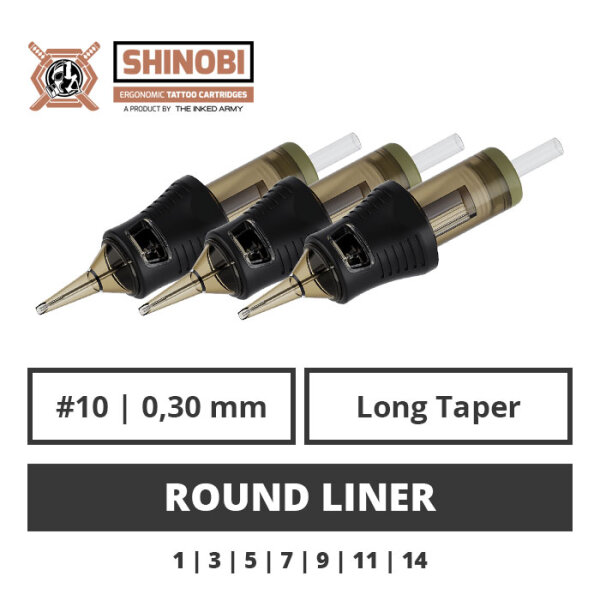 THE INKED ARMY - Mix&Match - Shinobi Cartridges - Round Liner - 0,35 LT