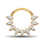 Piercing Clicker - Crystal - Sun Rays Design - 1.2 x 8 mm