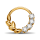 Piercing Clicker - Crystal - Branch Design - 1.2 x 8 mm