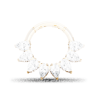 Piercing Clicker - Crystal - Sunburst Design - 1.2 x 8 mm