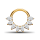 Piercing Clicker - Crystal - Sunburst Design - 1.2 x 8 mm