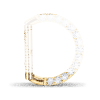 Piercing Clicker - Crystal - D-Ring Design - 1.2 x 12 mm
