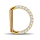 Piercing Clicker - Crystal - D-Ring Design - 1.2 x 12 mm