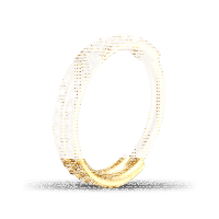 Piercing Clicker - Double Crystal Row - 1.2 x 10 mm