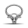 Piercing Clicker - Crystal - Bull Skull Design - 1.2 x 10 mm
