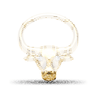 Piercing Clicker - Crystal - Bull Skull Design - 1.2 x 10 mm