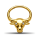 Piercing Clicker - Crystal - Bull Skull Design - 1.2 x 10 mm