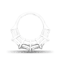 Piercing Clicker - Spider Web Design - 1.2 x 8 mm