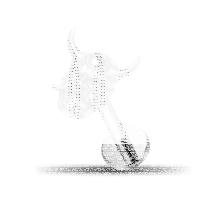 Piercing Labret - Devil Face Design - 1.2 x 6 mm
