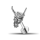 Piercing Labret - Demon Head Design - 1.2 x 6 mm