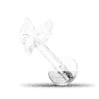 Piercing Labret - Crystal - Bud Design - 1.2 x 6 mm