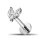 Piercing Labret - Crystal - Bud Design - 1.2 x 6 mm