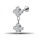 Piercing Labret - Crystal Diamond + Dangle - 1.2 x 6 mm