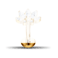 Piercing Labret - Crystal Lotus Flower Design - 1.2 x 6 mm