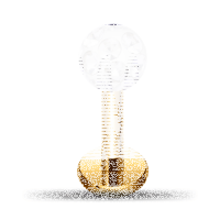 Piercing Labret - Crystal Ball - 1.2 x 6 mm