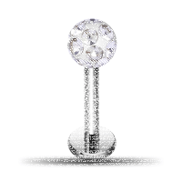 Piercing Labret - Crystal Ball - 1.2 x 6 mm