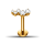 Piercing Labret - Crystal Cloud Design - 1.2 x 6 mm