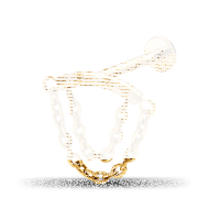 Piercing Labret - Arc + 2 Chains - 1.2 x 6 mm