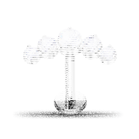 Piercing Labret - Crystal Arc Design - 1.2 x 6 mm