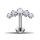 Piercing Labret - Crystal Arc Design - 1.2 x 6 mm