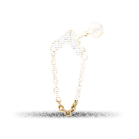 Piercing Labret - Crystal Angle + Chain - 1.2 x 6 mm