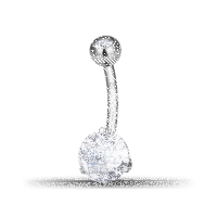 Bananabell Belly Button Piercing - 2 Crystals - 1.6 x 10 mm
