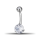 Bananabell Belly Button Piercing - 2 Crystals - 1.6 x 10 mm