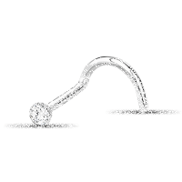 Nose Stud - Round Crystal - Flat - 0.8 x 7 x 2.5 mm