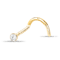 Nose Stud - Round Crystal - Flat - 0.8 x 7 x 2.5 mm