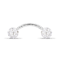 Banana Barbell - 2 Crystal Balls - 1.2 x 6 mm
