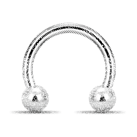 Circular Barbell - with 3 mm Balls - 1.2 x 8 mm