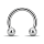 Circular Barbell - with 3 mm Balls - 1.2 x 8 mm