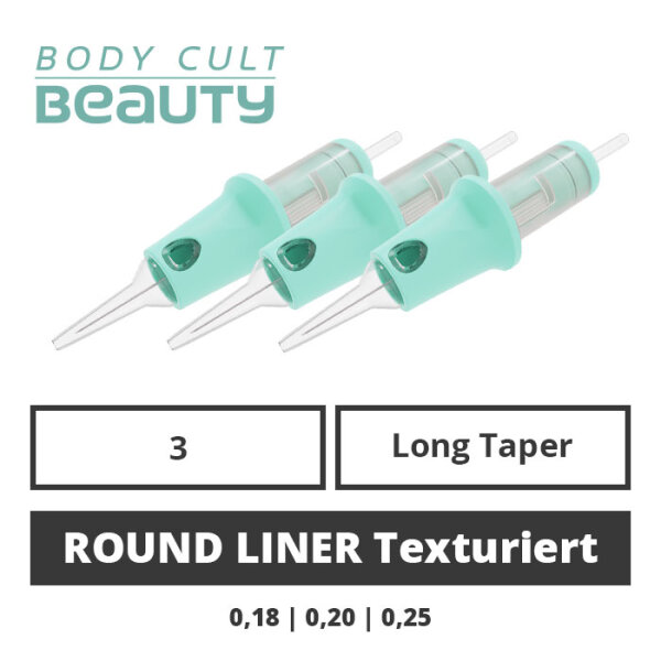 BODY CULT BEAUTY - Precision PMU Cartridges - 3 Round Liner Textured - 20 pcs.