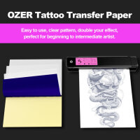 OZER - Tattoo Stencil Paper - Thermal - 21.3 x 30.5 cm - 50 Sheets/Pack