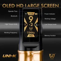 AVA - Wireless Tattoo Pen - UNI-K - Black - 2x Power Pack