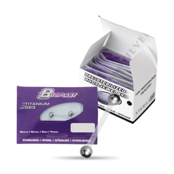 Barbell - Bioplast sterile - With titan ball
